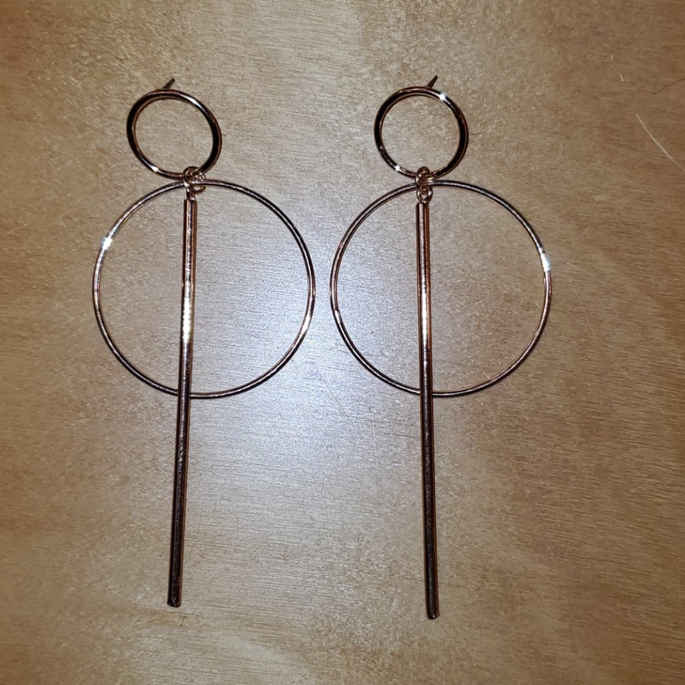 Rose gold earrings